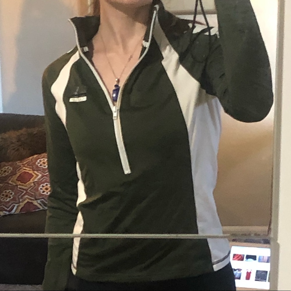 PINK half-zip pullover size S